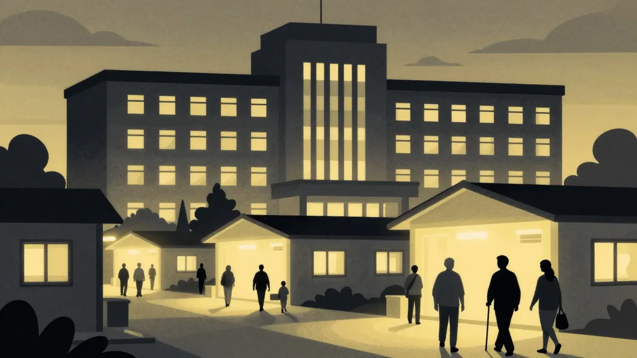 Patients moving from large hospitals to local community health hubs